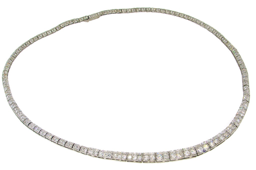Women's Tiffany & Co. Art Deco Diamond Platinum Necklace c1920s