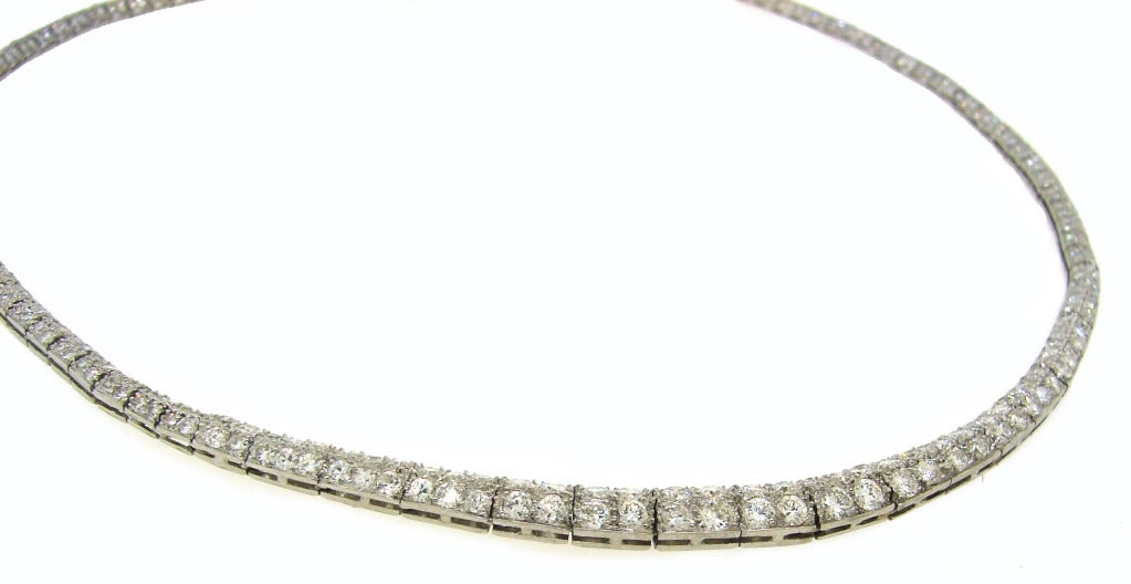 Tiffany & Co. Art Deco Diamond Platinum Necklace c1920s 1