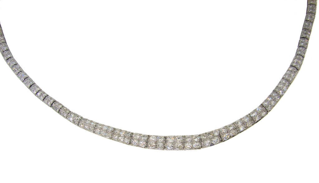 Tiffany & Co. Art Deco Diamond Platinum Necklace c1920s 2