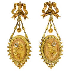 A Pair of Antique Gold Earrings