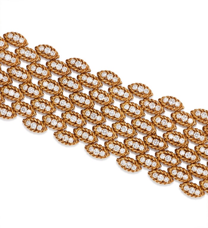 MAUBOUSSIN Gold and Diamond Bracelet at 1stdibs