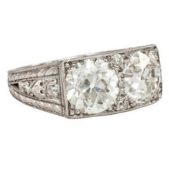 Art Deco Two Stone Diamond Ring