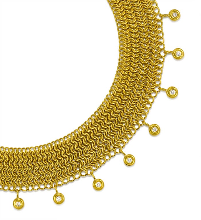 Gold and Diamond Collar Necklace