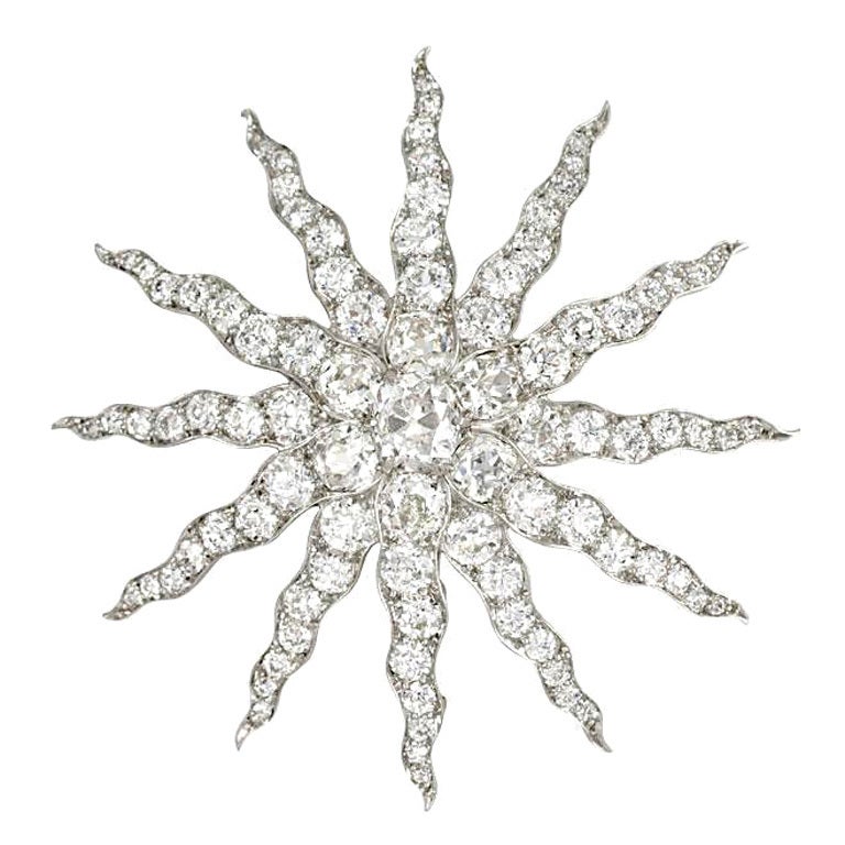 Tiffany & Co. Antique Diamond Starburst Brooch