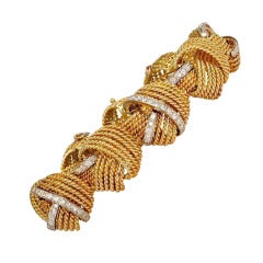 1950s Gold and Diamond Bracelet 6