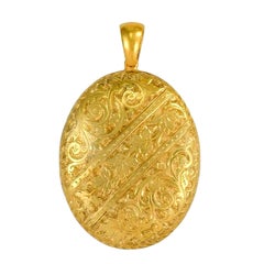 1890's Victorian Oval Gold Locket