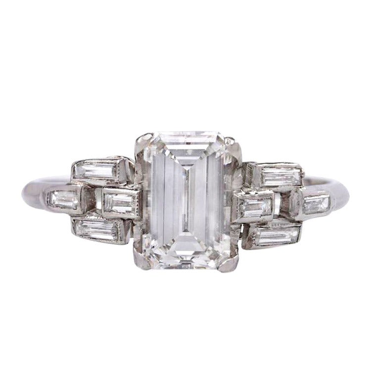 Art Deco Diamond Engagement Ring