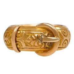 Victorian Gold Buckle Motif Ring