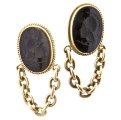 18kt. Naltchayan Intaglio Earrings 18kt. Naltchayan Intaglio Earrings