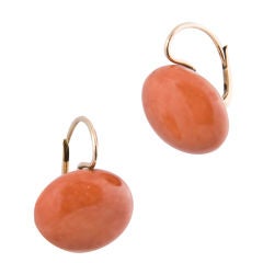 14Kt. Antique Natural Coral Earrings
