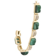 Bold 18kt. Malachite and Diamond Bracelet Bold 18kt. Malachite and Diamond Bracelet
