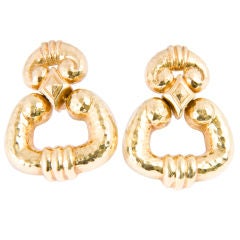 18Kt. Door Knocker Earrings