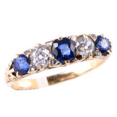 Lovely Antique Sapphire and Diamond Ring