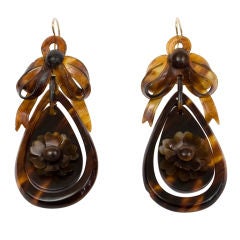 Antique VictorianTortoise Shell Earrings Antique VictorianTortoise Shell Earrings
