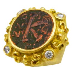 KATY BRISCOE Antique Bronze Coin Ring