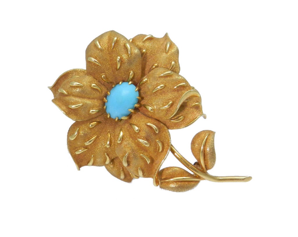 Women's TIFFANY Turquoise Brooch For Sale