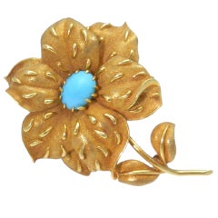 Vintage TIFFANY Turquoise Brooch