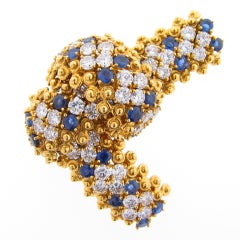 TIFFANY Classic Sapphire and Diamond Brooch 8