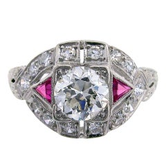 Art Deco Diamond Engagement Ring