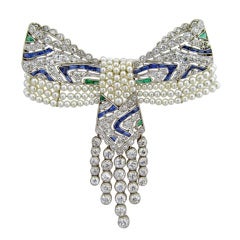 Exquisite Edwardian Bow Pendant Brooch