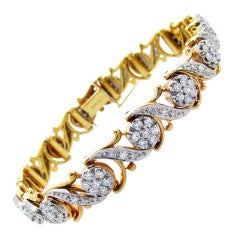 Vintage Lovely JABEL Diamond Cluster Bracelet