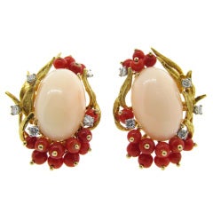 Great Style Two Color Coral Earrings