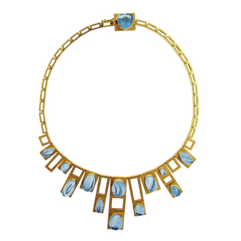 Iconic Burle  Marx Aquamarine Necklace