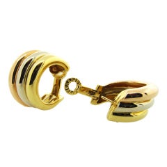 CARTIER Trinity Hoop Earrings Circa 1994