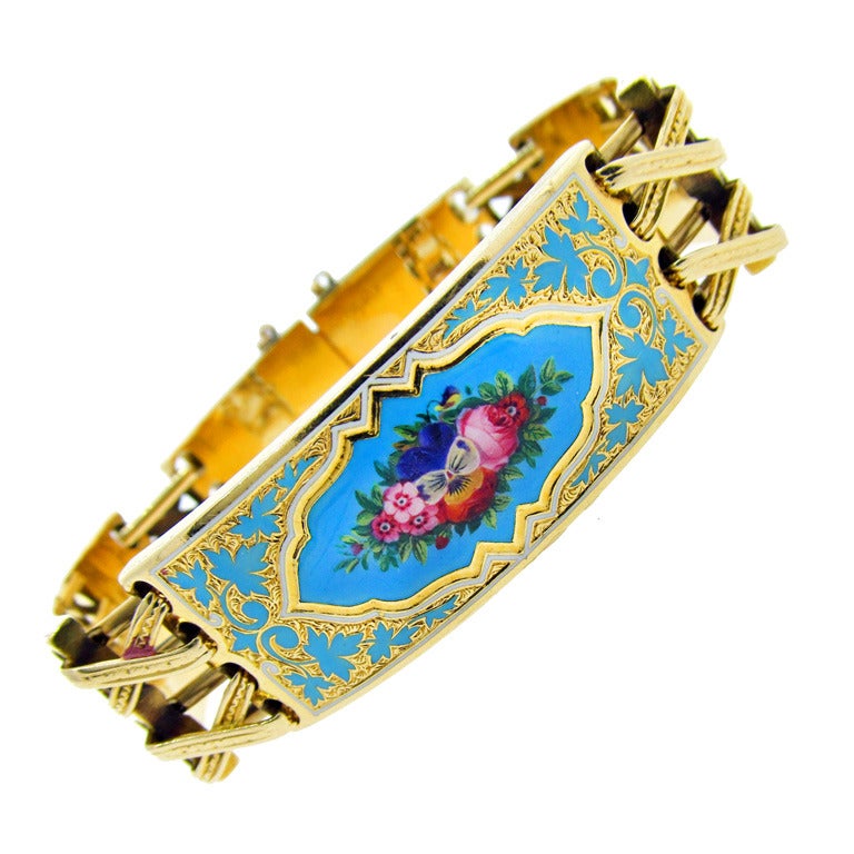 Enamel Bracelet at 1stDibs