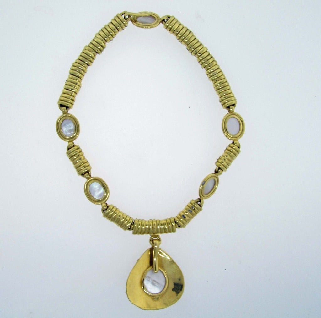 Elizabeth Gage Mabe Pearl Necklace and Enhancer Combination In New Condition For Sale In Lambertville, NJ