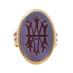 Antique Carnelian Signet Intaglio Ring