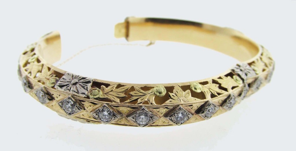 A Very Special Diamond Bangle In Excellent Condition In Lambertville, NJ