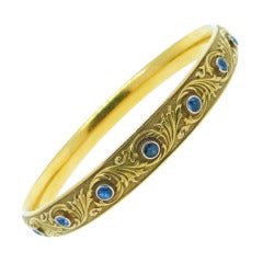 KREMENTZ & CO. Art Nouveau Sapphire Bangle