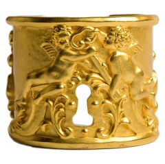 Karl Lagerfeld gold cuff bracelet