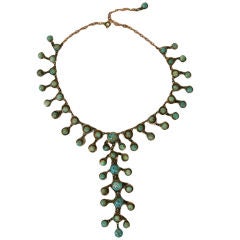 Denise Gatard faux turquoise necklace