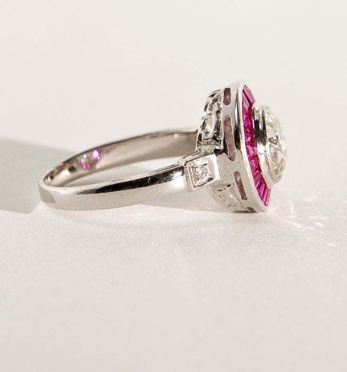 diamond and ruby target ring