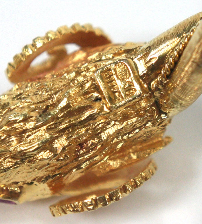 Lalounis vintage etruscan gold rams head bracelet 2
