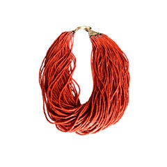 80 Strand Coral Necklace