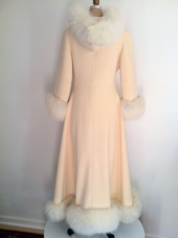 Women's Fox Trimmed Maxi 1960s For Sale