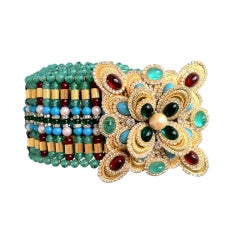 Vintage WILLIAM DELILLO 'Jeweled' Belt 1970s