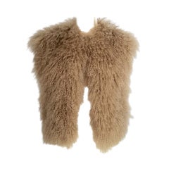 Mongolian Curly Lamb Fur Vest 1980s