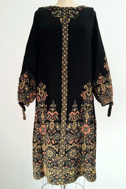 Edwardian Embroidered Dress ca.1920 4