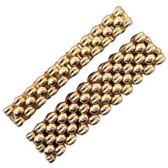 Pair Retro Panther Link Bracelets 1940s