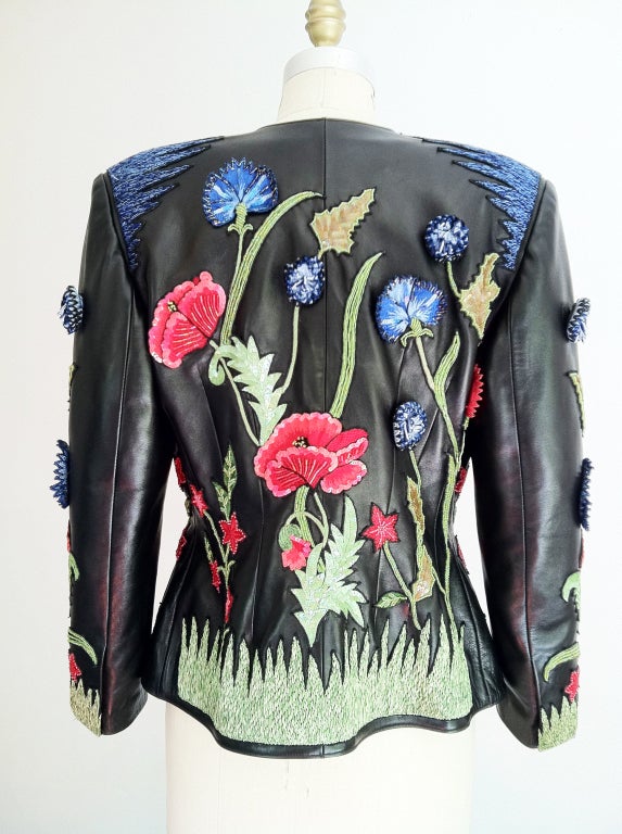 Women's Jean-Claude Jitrois Haute Couture Lasage Beaded Jacket 1987