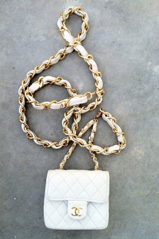 CHANEL Quilted Mini Flap Belt 1980s 1