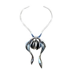Studio Sterling Pendant Cuff ca.1970