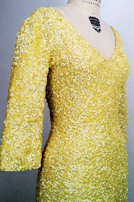 Sequin Knit Gown 1950s 1
