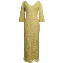 Sequin Knit Gown 1950s