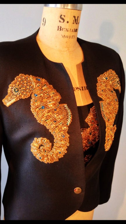Women's CHRISTIAN DIOR 'Seahorse' Jacket and Bustier 1980s