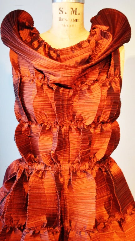 ISSEY MIYAKE Pleated Cocktail Dress at 1stDibs